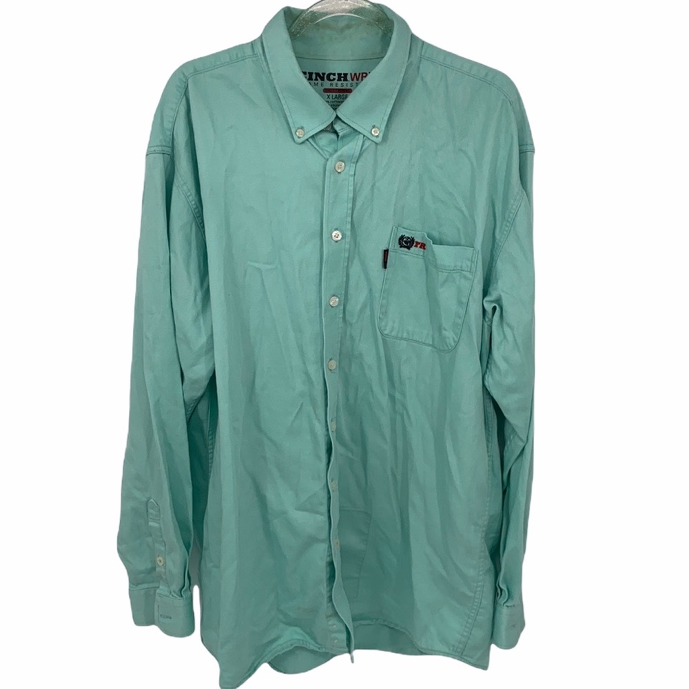 Cinch WRX Flame Resistant Green Work Shirt XL